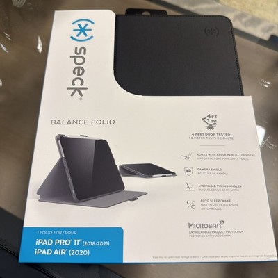 Speck Balance Folio Case iPad Pro 11 & Air Black Apple Pencil Camera Shield
