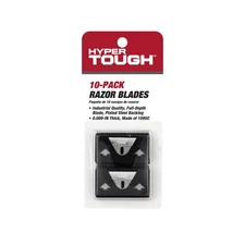 Hyper Tough Single Edge 1095 Carbon Steel Razor Blades, 0.009" Thick, 10-Pack