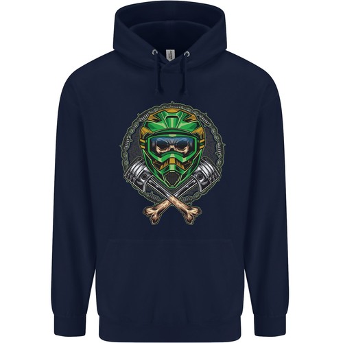 Motocross Skull Dirt Bike MotoX Childrens Kids Hoodie - Picture 2 of 37
