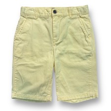 Boys Adjustable Waist Khaki Chinos Size 10 Youth Pale Yellow Cotton Shorts