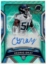 CEDRIC GRAY 2025 Topps Resurgence Football Aqua Surge Rookie Signatures RC #/249