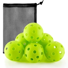 Indoor 26 Hole Lime Pickleball Balls Bright Lime Green Pickle Balls 6 Pack US
