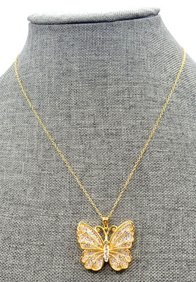 Jacmel Mauritus JCM Butterfly Pendant Necklace 925