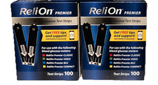 200 Relion Premier Test Strips Fresh Dates 6/27 35.88 17.94/Per Box FR SHP