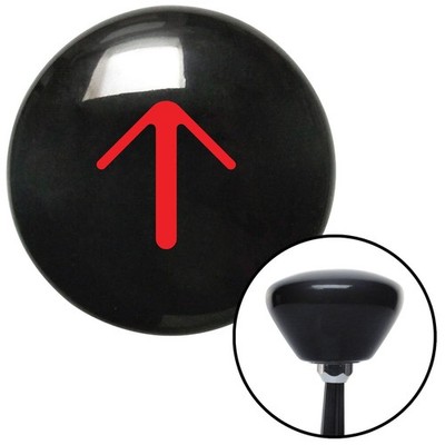 Red Solid Pointing Arrow Up Black Retro Shift Knob w/ M16x1.5 Insert Shifter