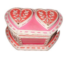 Hand Made Prison Art Heart Shaped Jewelry Box...