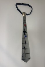 Vintage 1970s Rare Pierre Cardin Sculptural Artistic Metallic Tie Steel  Enamel