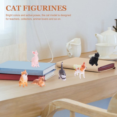 12 Pcs Cat and Dog Statue Toys Child Lifelike Figurine Landscape Puppy Models - 第 6/12 張圖片