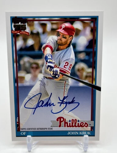 2026 Topps Series 1 John Kruk 1991 Topps Baseball Autographs (RAW)