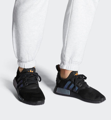 Adidas NMD R1 Reflective Xeno Mens Size 6 Black Running Shoes Sneakers