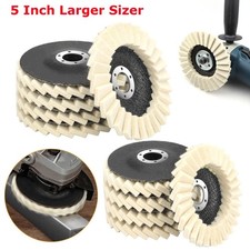 5PCS 5" Felt Flap Disc Wool Polishing Buffing Wheel Pad for Metal Stone Wood 125
