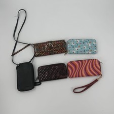 Womens Wallet Bundle Lot of 5 Zip Around Wristlet Clutch Organizer