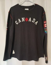 North Oak Size XL Canada Long Sleeve Maple Leaf Patches Top Stitch Shirt