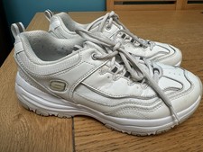 SKETCHERS WHITE TRAINERS, Memory Foam, Size 5.5