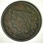 1841-P Large Cent — photo from another recent sale