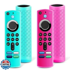 (2 Pack) Silicone Protective Remote Cover Compatible with TV Stick, HD, 3rd G