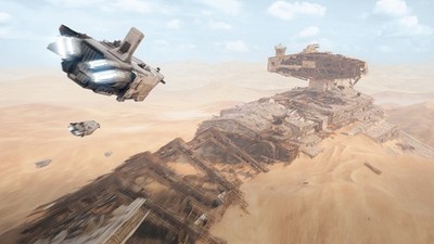 Star Wars spaceship jakku destroyer science Custom Gaming Mat Desk 4108