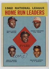 1963 Topps League Leaders Willie Mays Hank Aaron Frank Robinson Ernie Banks 06pp