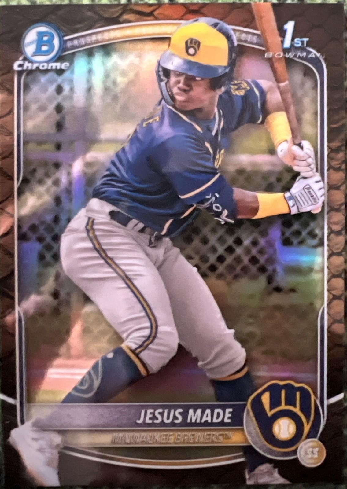 2025 Bowman - Chrome Prospects Jesus Made #BCP-50 Reptilian Refractor (RC)