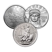 1/10 oz Platinum Coin (Random Year, Varied Condition, Any Mint) 2103.60 per troy oz
