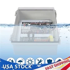 Clear Enclosure Wall Mount Hinged Cover Stainless Steel Latch Junction Box New