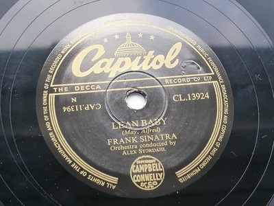 FRANK SINATRA UK 78   LEAN BABY  I'M WALKING BEHIND  CAPITOL CL.13924
