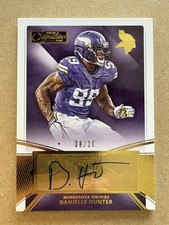 2015 Danielle Hunter Donruss Signature Series Gold Rookie Auto /10 Card #434 . rookie card picture