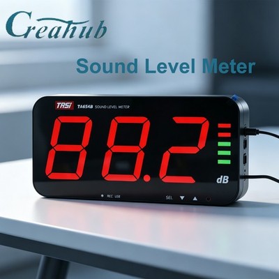 Decibel Meter Recorder 13 Inches Sound Level Meter, Alarm,Unlimited Data Logging