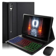 7 Colors Backlit Keyboard Case with Mouse for 12.4" Samsung Galaxy Tab S7 FE/S7
