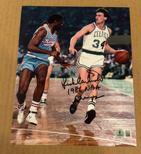 RICK CARLISLE SIGNED BOSTON CELTICS 8X10 PHOTO W/86 CHAMPS BECKETT BAS