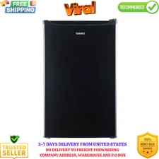 BIG DEAL! 4.3 Cu ft Galanz Single Door Mini Fridge Black Estar, Width 19.92" NEW