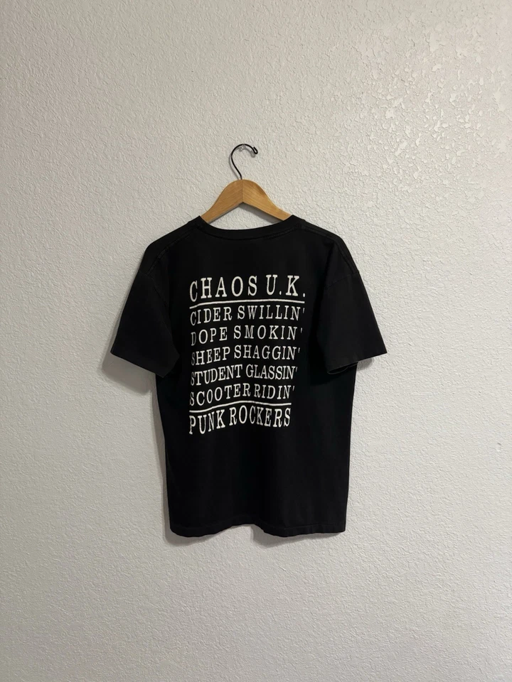 Vintage Chaos UK Shirt 1994 Punk Band Tee 90s Single Stitch 1994 - Image 2 of 4
