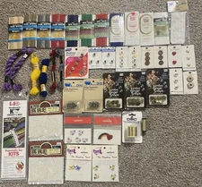 Lot of 43 Unused Arts & Crafts Supplies-Buttons, Appliques, Rick Rack and More!