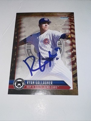 Ryan Gallagher 2025 South Bend Cubs signed autograph baseball card Twins