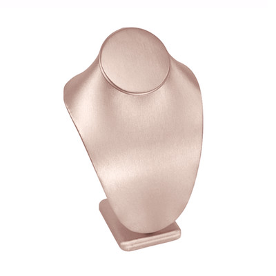 Necklace Display Stand Rose Gold Faux Leather Jewelry Display Jewelry Bust 7 1/2