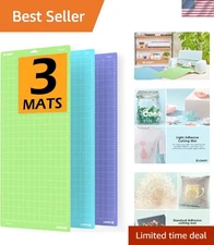 Lightweight 12x24 Inch Replacement Cutting Mats for Cricut Machines - 3 Count