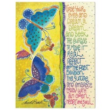 Laurel Burch Glitter Birthday Card - Butterfly Dream