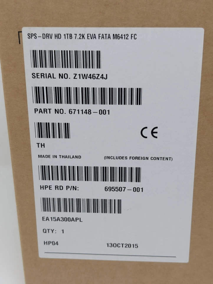 HP 671148-001 Server HDD Hard Drive 1TB 7.2K EVA M6412 ENC FATA System- NEW - Image 3 of 4