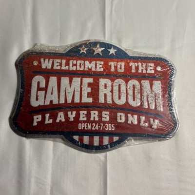 Welcome To The Game Tin Sign - Players Only Open 24-7-365