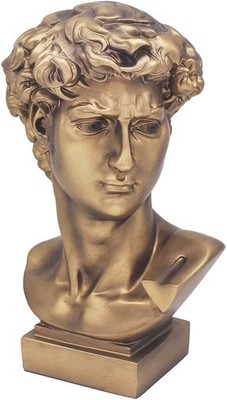 David Büste Statue Skulptur - Resin, 37 cm hoch, Michelangelo inspiriert klassisch
