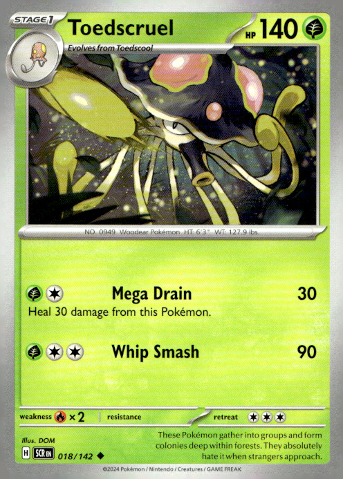 Toedscruel Uncommon SV07: Stellar Crown 018/142 NM