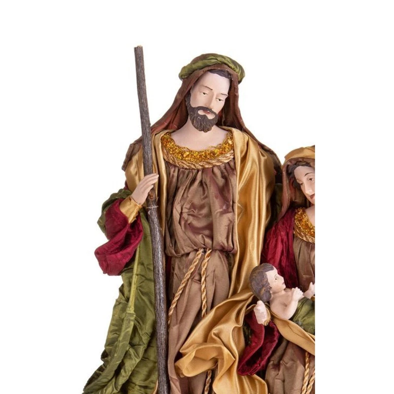 Natività Sacra Famiglia BRANDANI Burgundy Presepe Resina 47 cm Statua Natale, fotografia 2 di 9