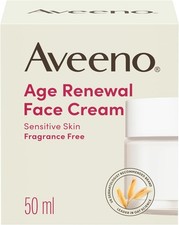 AVEENO Age Renewal Face Cream (1 x 50ml), Oat + Retinol Alternative, Gentle on 