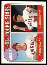 2018 Topps Heritage Parker Bridwell/Troy Scribner RC Los Angeles Angels #224