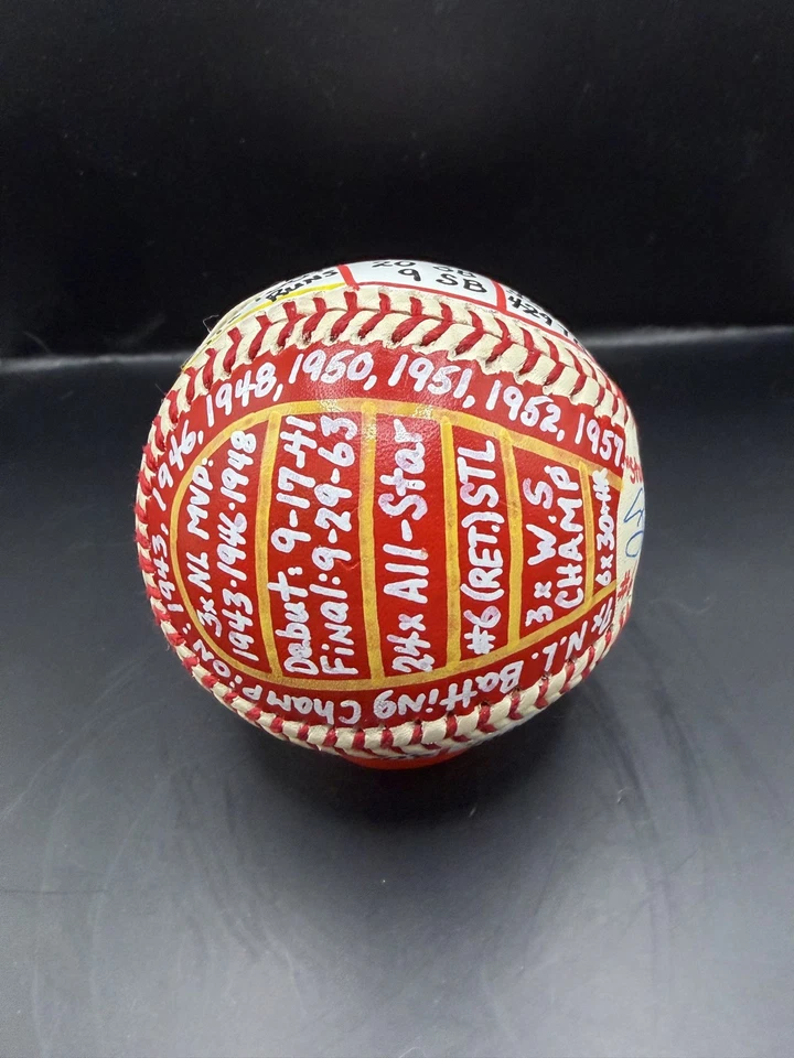 Stan Musial Signed ONL VCBC SuperStats Baseball, Hand Painted, PSA/DNA, HOF - Image 4 of 4