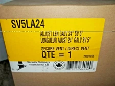 Secure Vent Direct - Vent Double Wall Fireplace Adjustable Pipe - SV5LA24 - NEW 