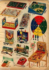 1957 ADVERT 2 PG Toy Electro Magnetic Baseball Ice Hockey Game State Fair