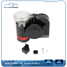 For Motorcycle Car Truck SUV Electric Dual Tone Compact Air Horn Kit 12V 130DB