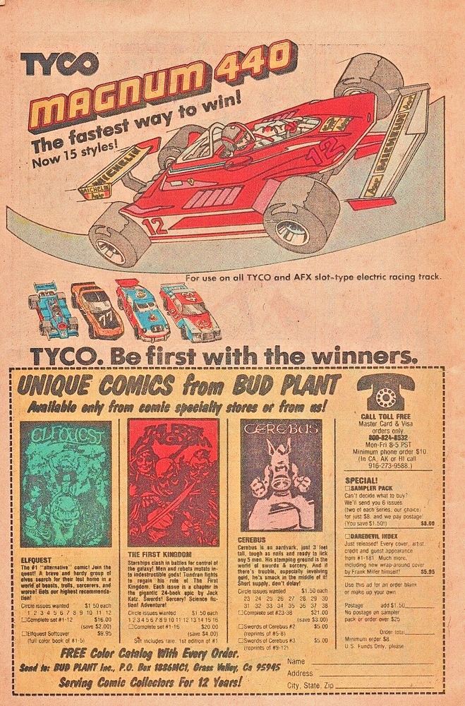 VINTAGE ADVERTISING TYCO MAGNUM 440 ELECTRIC RACING CAR by TYCO  1982