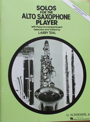 Larry Teal Solos Alto Saxophone & Piano 2 Parts Unmarked